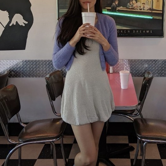 Sparkly silver Bebe dress